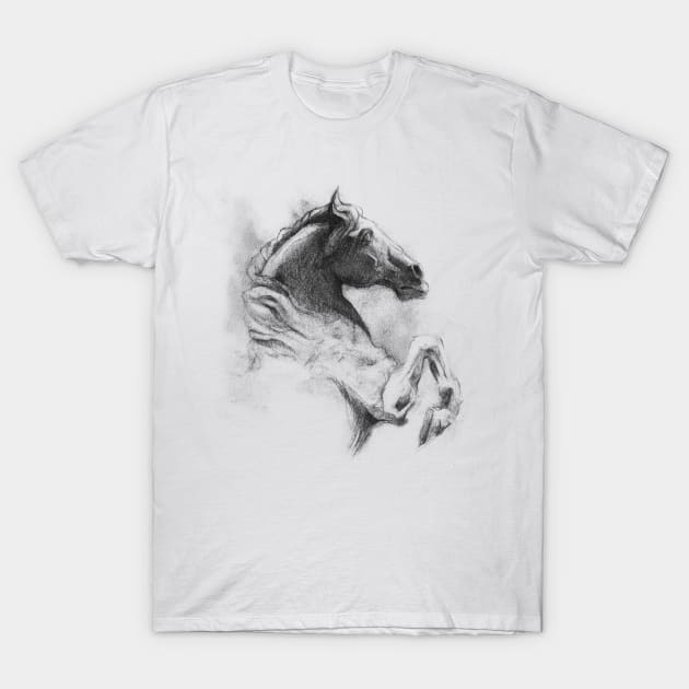 Horse T-Shirt by mikekoubou